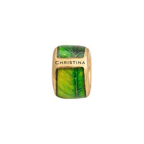 Image of Christina Watches Green Leaf forgyldt sølv tubes / ring , 630-G30-13